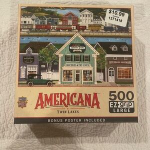 MasterPieces Americana Twin Lakes 500-Piece EZ-Grip Puzzle - Green